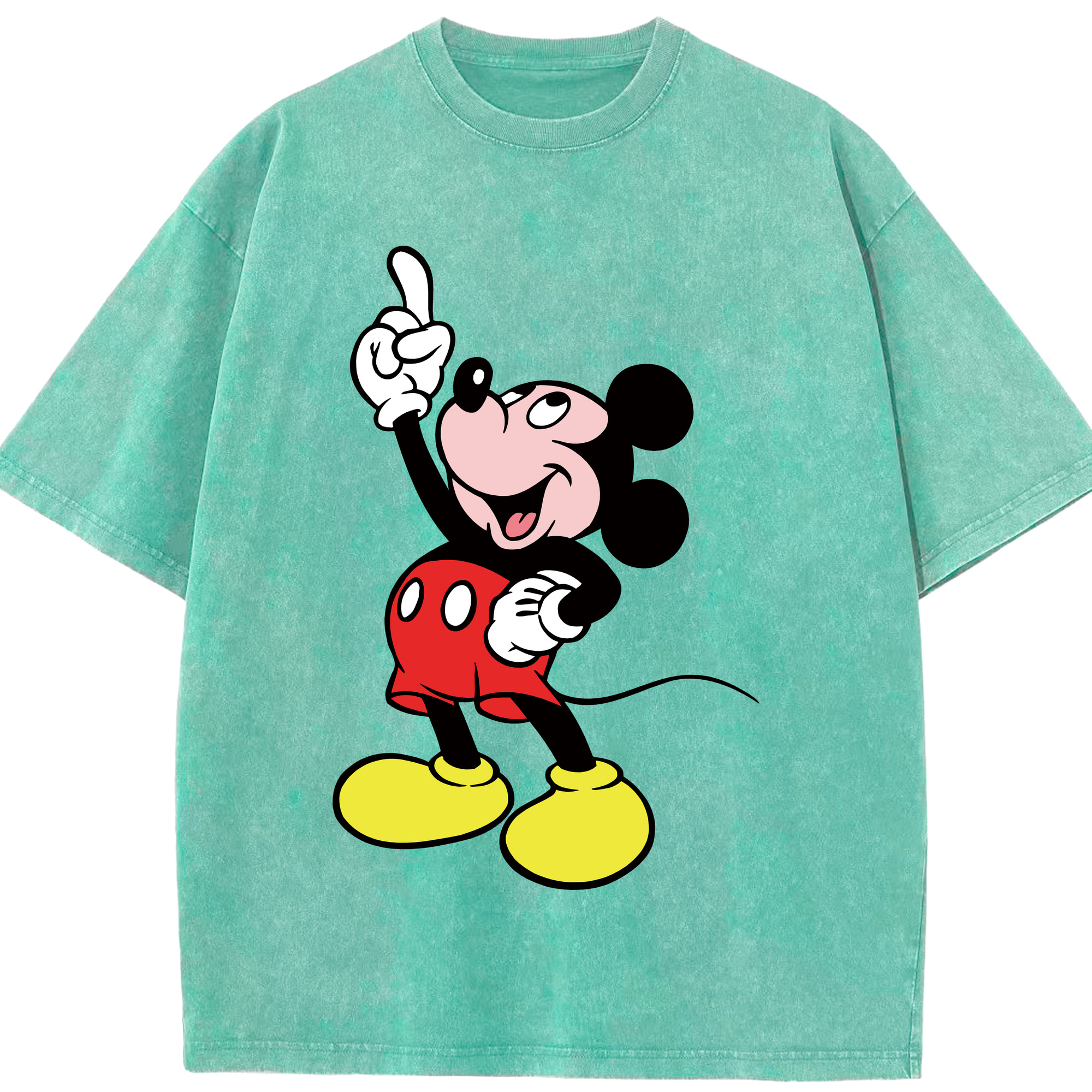 （画像用） ミッキーマウス Mickey Mouse 綿100% ヴィンテージ風 半袖Tシャツ（フロントプリント）